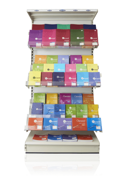 Tall shelf of Ormond copybooks